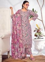 Pure Cotton Pink Casual Wear Printed Salwar Suit